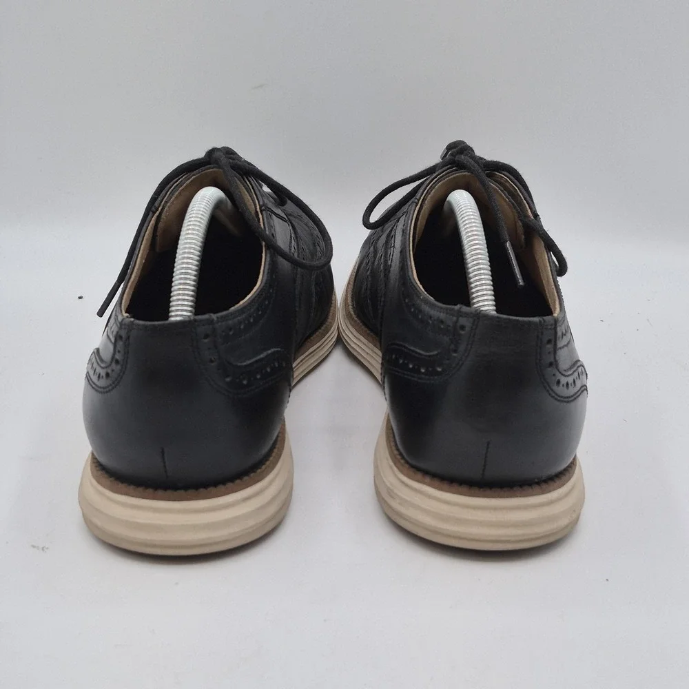Cole Haan Shoes Mens Size 10.5 Black Wingtip Oxford‎ Leather Brogue Dress C21130